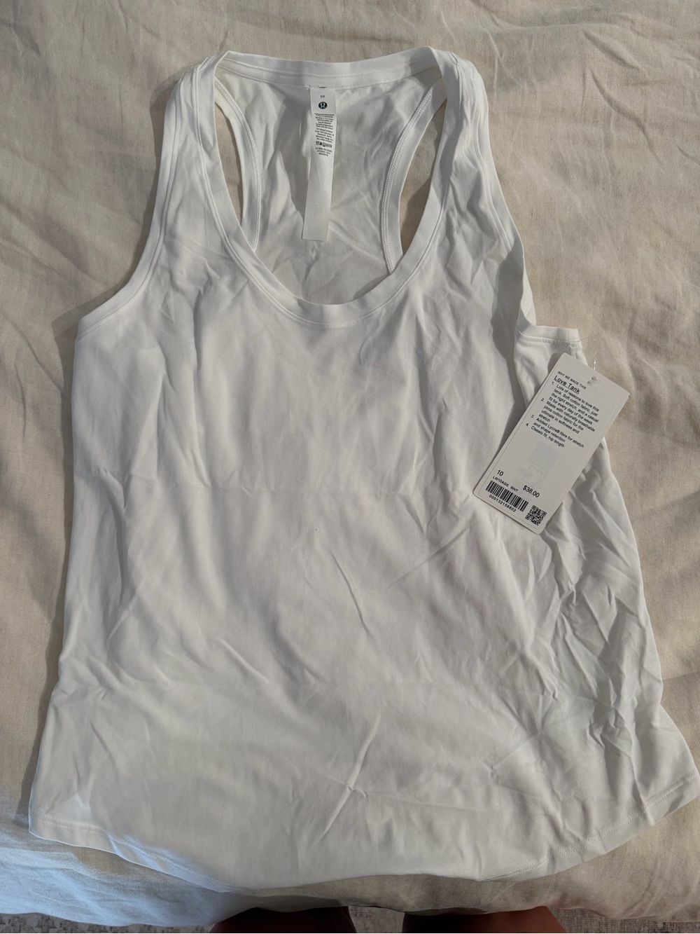 lululemon athletica love tank- White Racerback Tank